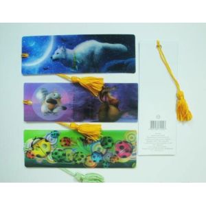 PLASTIC LENTICULAR Printed Waterproof 3D Lenticular Bookmark pvc pp pet 3D