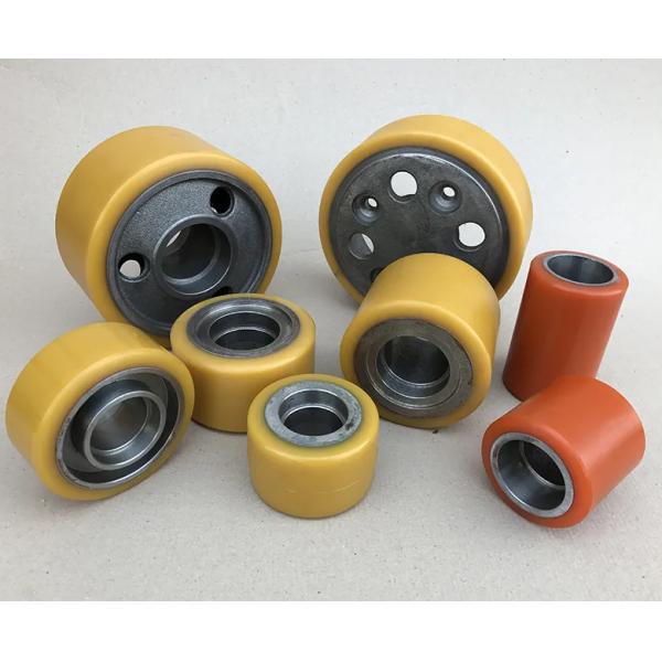 Heavy Duty Solid Cast Iron Forklift Caster Wheels / Rollers