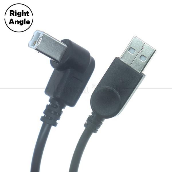 90 Degree Right Angle Type A Male to B Male USB 2.0 Printer Connector Extension Cable