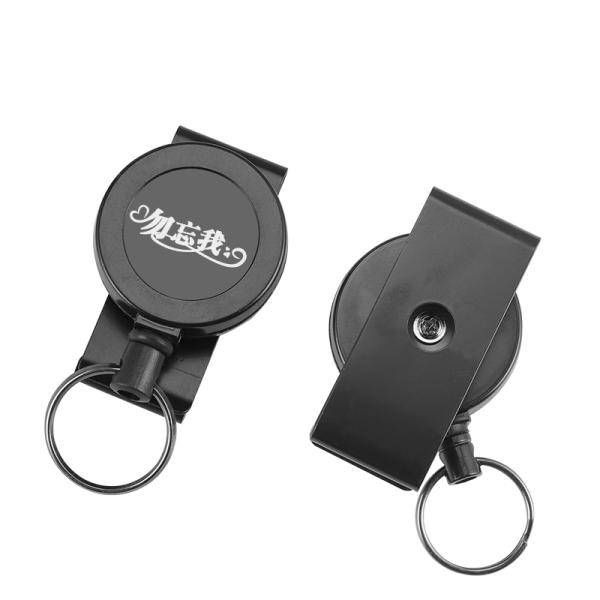 Deyi Badge Reel Retractable Keychain Tactical ID Badge Holder Reel Heavy Duty Carabiner