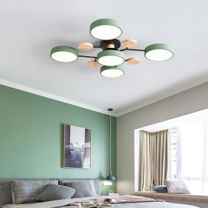 Ceiling chandelier LED lamp bedroom wooden ceiling lamp dining room chandelier