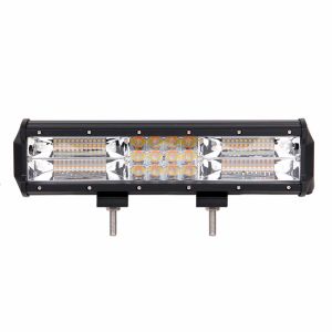 180W Dual Color Amber White 12 Inch Led Strobe Waterproof Warning Light Bar