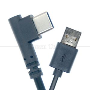 China High Quality 1M 2M 3M 5M Data Charger 90 Degree USB A to Type C Angle Cable for Phone Tablet Camera on sale