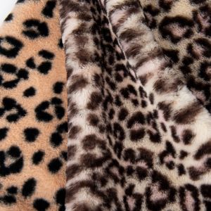 Customized Faux Rabbit Fur Fabric with Long Pile and Brushed Finish Density 133