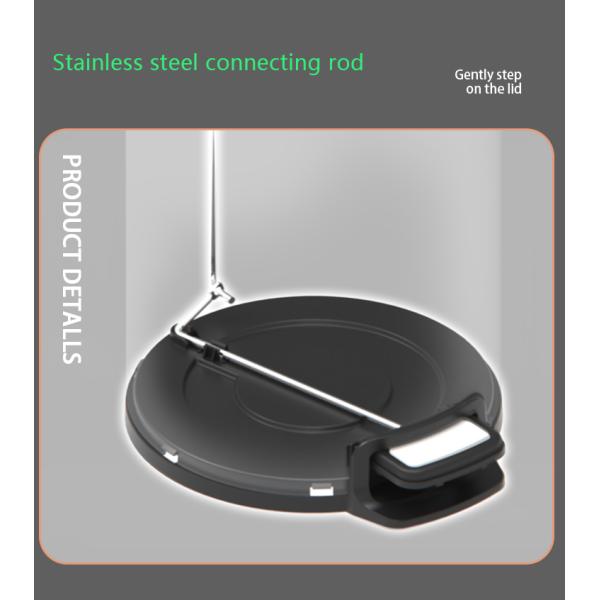 13 Gallon Trash Can Dome Stainless Steel Trash Can for Kitchen Metal Stainless Steel Trash Can