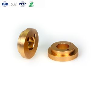 Precision CNC Aluminum Parts Anodized Gold ±0.01mm Tolerance