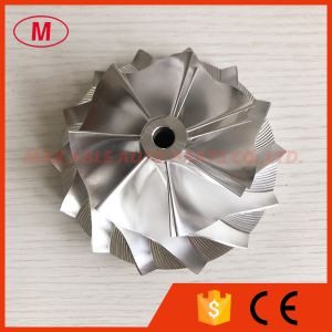 China HX50 7+7 blades 71.00/99.01mm high performance turbo milling/aluminum 2618/billet compressor wheel on sale