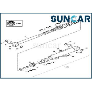 China XKCD-01373 Boom CYL Seal Kit XKCD01373 Seal Repair Kit Fits Model CX26C Case Mini Crawler Excavator on sale