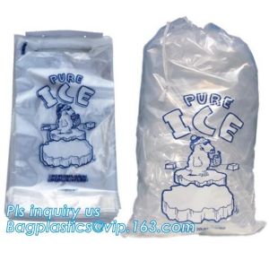 1kg 2kgIce Cube Frozen Bag, 10 lb Ice Bags on Wicket, bag with nylon drawstring