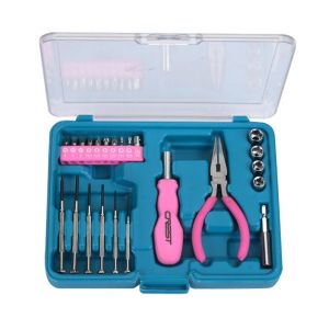 24 pcs mini tool set ,with pliers ,sockets,precision screwdrivers .