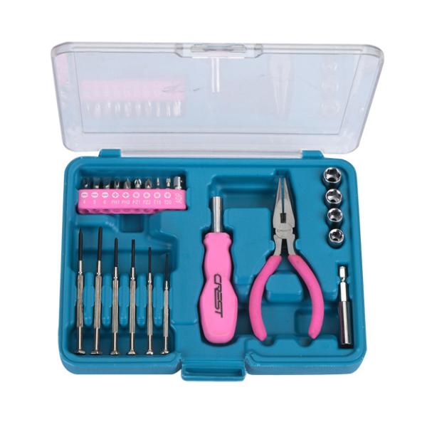 Quality 24 pcs mini tool set ,with pliers ,sockets,precision screwdrivers . wholesale