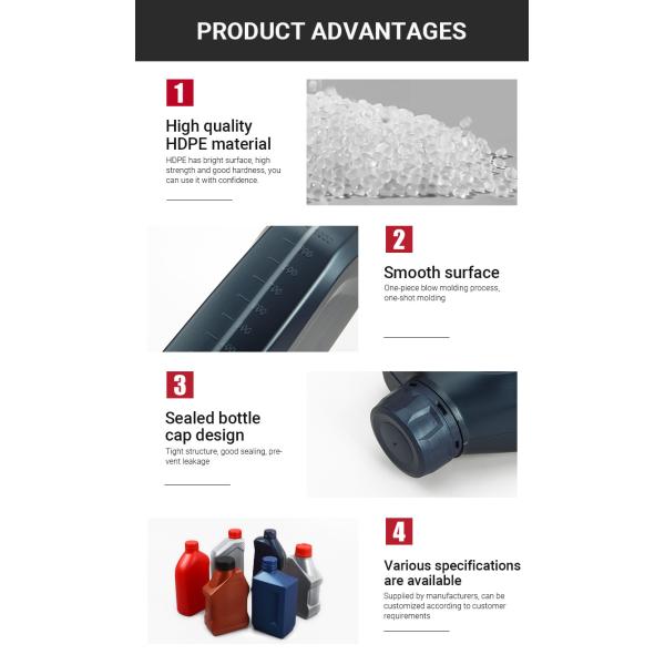 500ml PE Thickened Engine Oil Bottle Antifreeze Lubricant Plastic Bottle