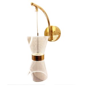 China Modern Scrolling Living Room Back Wall LED Wall Lamp Bright And Transparent Bedroom Bedside Acrylic Wall Lights on sale