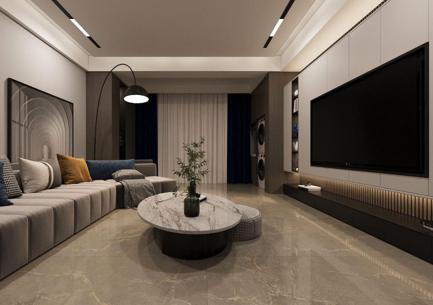 Modern Wear-Resistant Inside Floor 1mx1m Gray Polished Glazed Porcelain Tile For