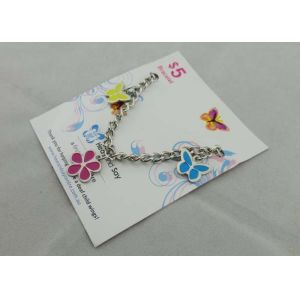 Promotional Butterfly Bracelet Key Chain , Iron Stamped with Soft Enamel