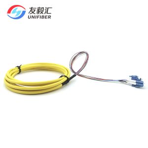 China Color Coded Fiber Optical Pigtail 1m LC/UPC 12 Fibers OS2 Single Mode on sale
