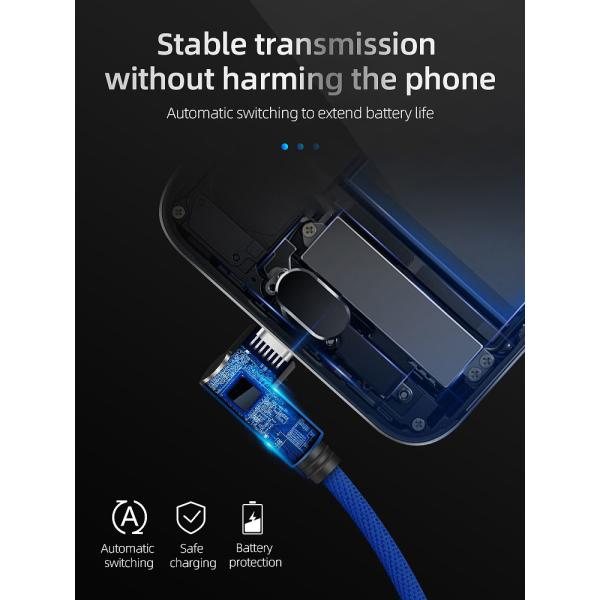 Focuses 90 Degree Micro USB Data Transfer Cable For Mobile Phone