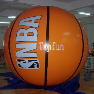 Cheap Playground Inflatable Advertising Balloons Basketball Shape With Digital Printing for sale