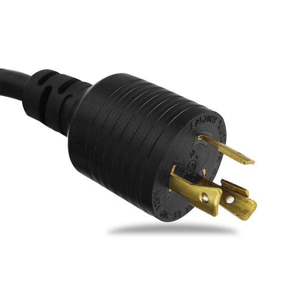 Generator Cord 20A 125V 10FT ETL L5-20P to L5-20R Locking Power Cord SJTW 10AWG 3 Prong USB Type-C ports 0