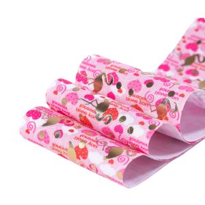 Customized Printing 75mm Wide Grosgrain Ribbon 100% Polyester Material