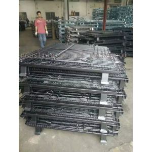 Stackable Convenient Wire Mesh Container Unload Wire Container Storage Cages