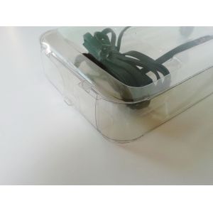 Offset Printing Plastic Earphone Packaging Box, Transparent Plastic Clamshell