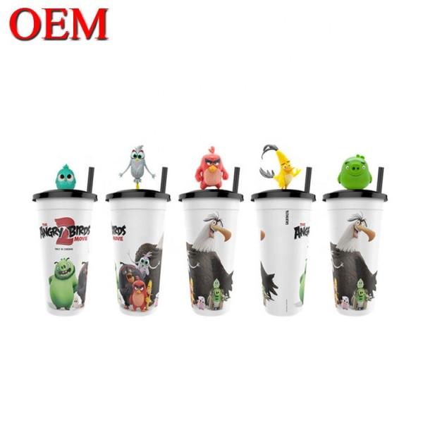Quality Custom Your Own Design Small  PVC 3D Cup Figure OEM Plastic Topper Figure Toy wholesale
