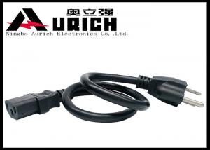 China Computer 3 Pin AC UL Listed Power Cord , IEC C13 Power Cable American Standard on sale