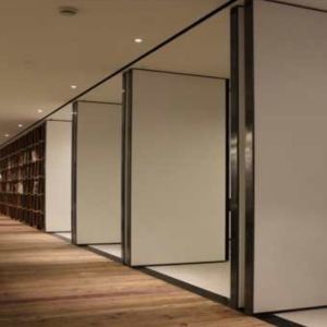 Soundproof Office Partition Walls Glass Sliding Door Environmental Protection