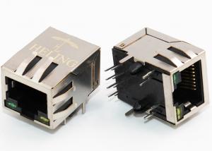 Cheap 8 Positions RJ45 PCB Modular Jack 100 Base T Cat 5e Ethernet Connector for sale