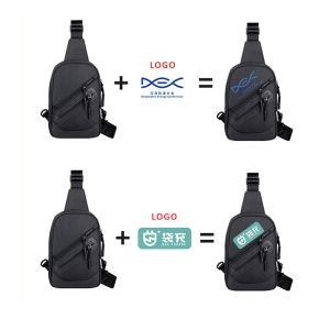 Oem Outdoor Portable Medium Black Crossbody Pack With Logo For Personalised