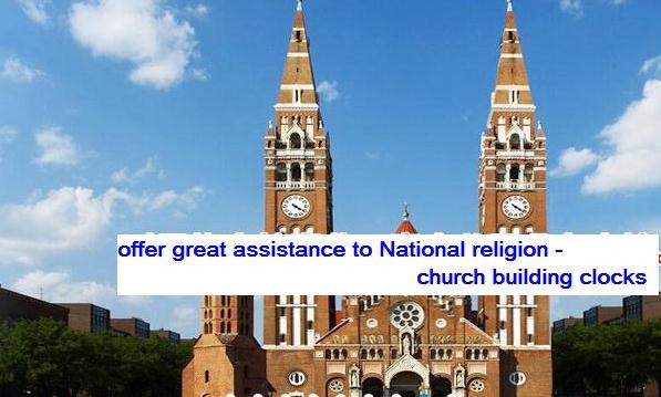 church wall clocks with special movement moving with stepper motor weather proof