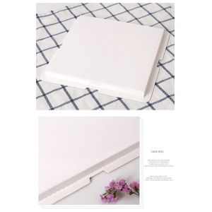 White 10 Inch Wave Cake Boards 15-Packs Squares Base Food-Grade Cardboard Wave