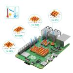 Raspberry Pi 5 Aluminum Case with 4010 PWM Fan and Copper Heatsinks Support