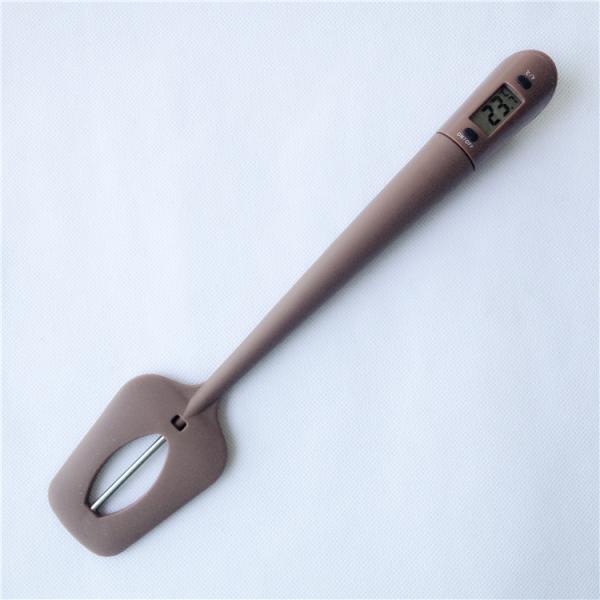 Instant Read Plastic Digital Dairy Thermometer With Food Safe Silicone Spatula