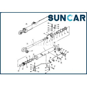 China Boom Cylinder Seal Kit 2086356100 208-63-56100 For PC400-1 Komatsu Boom Cylinder Sealing Kit on sale