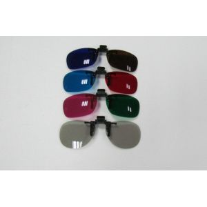 Clip On Plastic Red Green 3D Glasses For Look 3D Picture And Movie