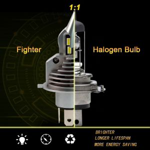 70W Fighter LED Headlight , 3900lm H4 Led Light Bulb For Motorcycle