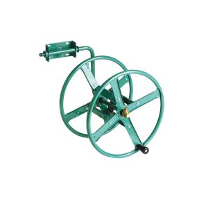 100ft Green Steel Swivel Hose Reel Anti Rust Home Yardworks Metal Hose Reel