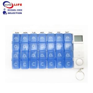 Wholesale weekly 28 compartments Digital pill box timer reminder fast delivery