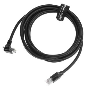 Alvin's CAT6a GigE Vision Cable Shielded High Flex 6.6ft Right Angle