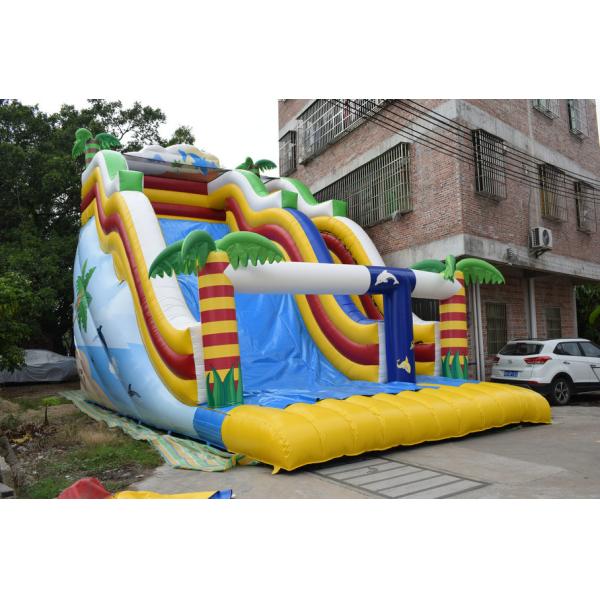 0.55mm PVC Tarpaulin Inflatable Wide Wave Slide Blow Up Arch Fireproof UV
