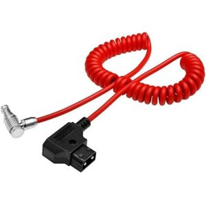 Alvin's Cables Right Angle 2 Pin Male to D-Tap Power Coiled Cable for Teradek