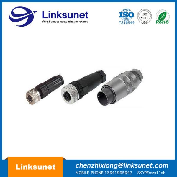 M8 / 12 - 4 PIN Female Plastic Wire Harness D Sub 37 Pin UL94 - V0 Multi Colors