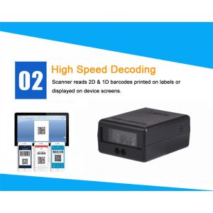 PDF417 Industrial Fixed Mount Barcode Scanner Module 2D 1D IP54 Embedded