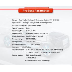 Customized Pressure Sensors For Hydrogen Mobility And Storage UBM71H2Y EC-79 TE