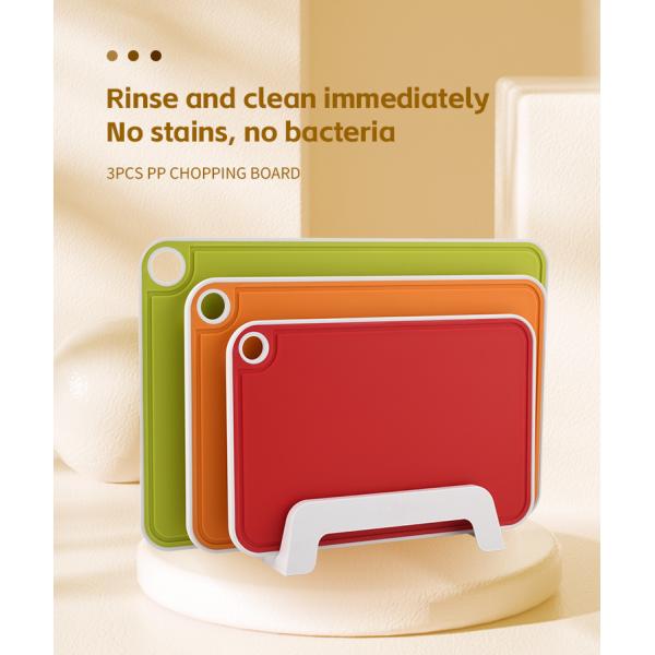 Non-Slip Cutting Boards with Juice Grooves Easy Grip Handle and Dishwasher Safe Design