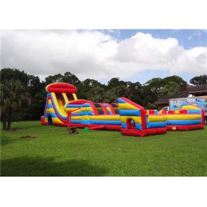 Commercial Inflatable Ninja Course , Blow Up Assault Course UV Resistant High