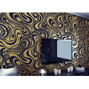 0.7*8.4m Modern Strippable Non Woven Wallpaper With Bronzing Color