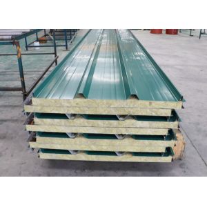 75mm Building Materials Fireproof Rock Wool Sandwich Panel